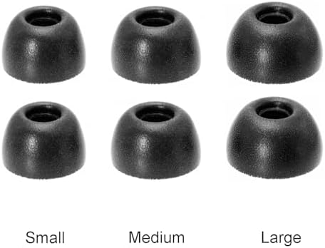 Klowcok Premium Memory Foam Ear Tips for JLab JBuds Mini – Superior Comfort and Noise Isolation (3 Pairs: S/M/L, Sleek Black) – Ultimate Fit for Enhanced Audio Experience and Earbud Security
