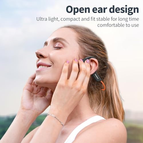 Experience Unmatched Audio Freedom with Arington’s Advanced Open-Ear Bone Conduction Headphones – IPX7 Waterproof Sports Earbuds Featuring Cutting-Edge Bluetooth 5.3 for Seamless Connectivity, 10-Hour Battery Life, and Ergonomic Design – Perfect for Running, Cycling, Hiking, and High-Intensity Workouts.