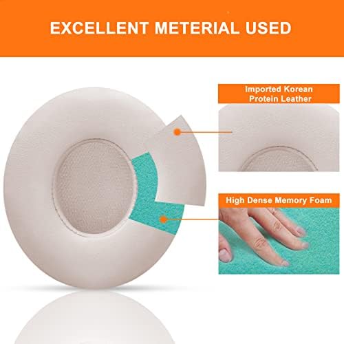 Upgrade Your Beats Solo 2 & 3 Experience with GVOEARS Premium Thicker Memory Foam Ear Pads – Exceptional Comfort & Noise Isolation, Durable 3 M Adhesive for Secure Fit, Stylish Grey Cushions for Enhanced Audio Performance and Long-Lasting Use – Perfect Headphone Accessories for Wireless & Wired Models