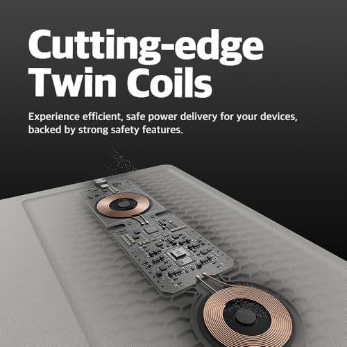 POUT H3 Midnight Blue Portable Qi Wireless Charging Mouse Pad – Effortless Device Charging Meets Sleek Workspace Efficiency for Laptops, i Phones, Air Pods & Samsung Galaxy – Lightweight, Non-Slip Design Enhances Productivity & Style