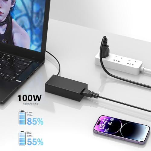 OSISZI 100 W USB-C Laptop Charger – Ultimate Universal Power Solution for 16” G6, G7 & More | Rapid Charging with Advanced Safety Protection for Reliable Performance | Perfect for Students, Professionals, and On-the-Go Users | Enhance Your Device Efficiency and Productivity