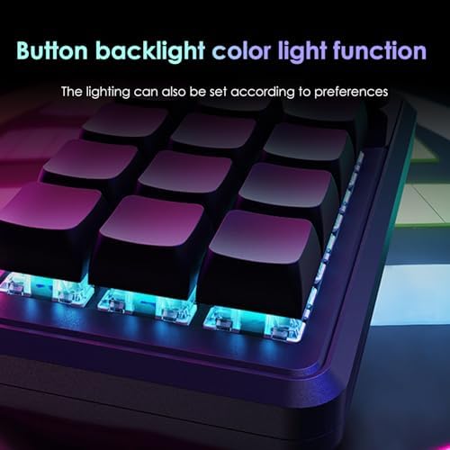 Revolutionize Your Gameplay with the Compact RGB Macro Pad – 12-Key Programmable Mechanical Keyboard for One-Handed Precision, Wireless Convenience, and Versatile Compatibility – Elevate Efficiency in Gaming, Coding, and Creative Tasks with Custom Shortcuts and Ergonomic Design!
