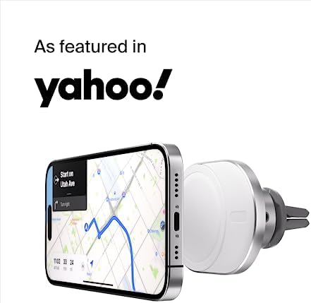 Effortless On-the-Go Charging: Belkin 15 W Magnetic Wireless Car Charger – Qi2-Certified, Mag Safe-Compatible Vent Mount for i Phone 12-16 & Samsung Galaxy S25 – Sleek Gray Design for Enhanced Device Stability and Fast Power Delivery