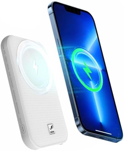 Magnetic Wireless Power Bank for i Phone 15/14/13/12 Series – 5000 m Ah Ultra-Slim Portable Charger with 22.5 W Fast Charging – Lightweight Magnetic Battery Pack for Effortless Outdoor Travel and Daily Use – Enhanced Speed and Compatibility