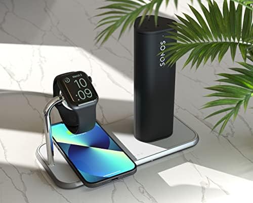 Elevate Your Charging Game with the ZENS Magnetic Dual Device Wireless Charger – Premium Aluminium Fast Charging Station for i Phone 16/15/14/13/12, Air Pods, and Apple Watch – Qi & MFi Certified with Included Power Adapter – Compact, Stylish, and Portable Solution for Effortless Charging Efficiency