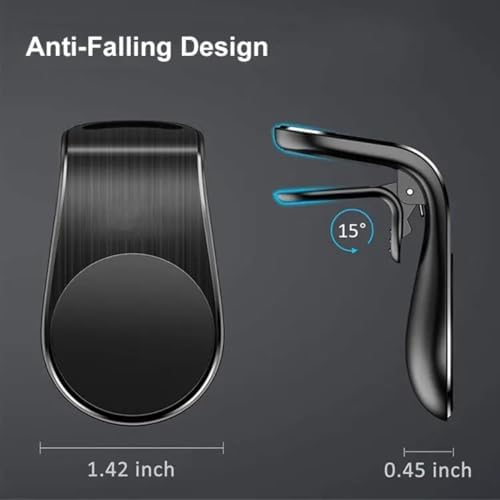 Magnetic Car Phone Holder, Enhanced Clip, Ultra Car Phone Holder, 5 Strong Magnets, Mobile Phone Holder – Enhanced Compatibility and Speed