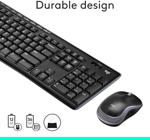 Logitech K270 Wireless Keyboard – Full-Size, 2.4 GHz Connectivity, 8 Multimedia Keys, 2-Year Battery Life, Stylish Rose Color for PCs and Laptops – Ultimate Comfort and Reliability for Productive Workspaces
