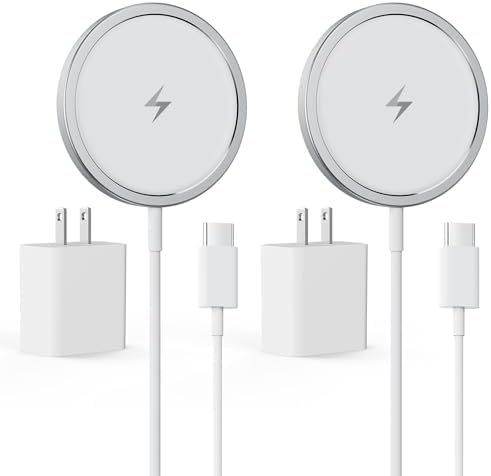 Revolutionary 15 W Magnetic Wireless Charger for i Phone 16/15/14/13/12 & Air Pods Pro – Ultra-Fast Mag-Safe Charging Pad with Dual Ports, Intelligent Safety Features, and Sleek Minimalist Design for Effortless Device Power-Up at Home or Office