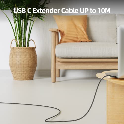 High-Performance 10 FT USB C Extension Cable – 100 W Power Delivery, 10 Gbps Data Transfer, 4 K UHD Video Support – USB 3.2 Gen 2 Male to Female Connector for Fast Charging and Seamless Connectivity with i Phone, Galaxy, PC, Monitor, and SSD – Durable & Versatile Accessory for Enhanced Tech Efficiency