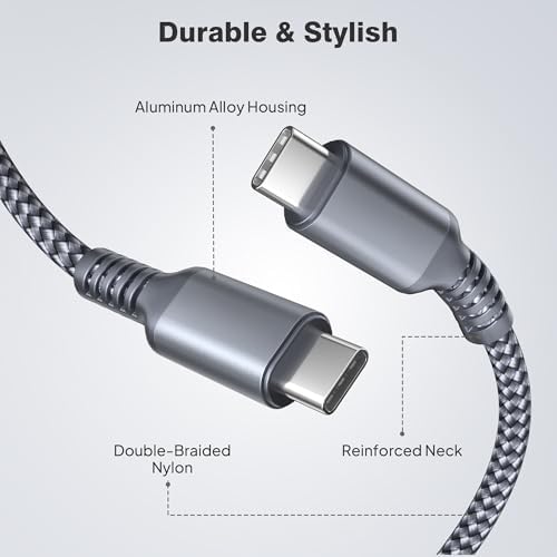 Elevate Your Charging Game with Elebase i Phone 16 Pro Max 3-Pack Charging Cables – 3.3 FT, 6.6 FT, 10 FT USB-C to USB-C Fast Charger for i Phone 16, Mac Book, Air Pods 4, i Pad Air 5/Mini 6, Samsung Galaxy S25/S24/S23 Ultra – Unmatched Durability & 100 W Rapid Power Delivery for Home, Office, and Travel Use