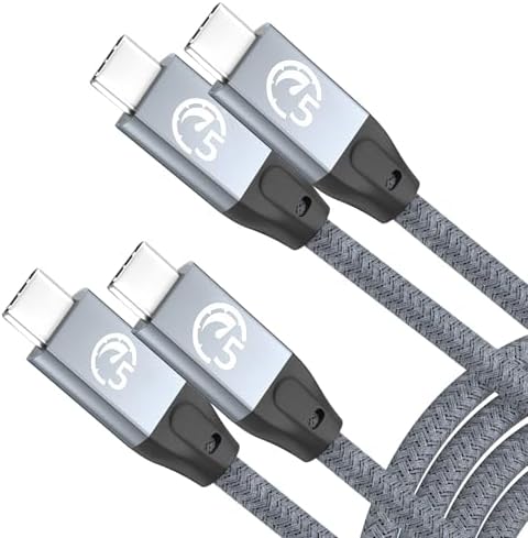 Experience High-Speed Connectivity with Use Bean USB C to USB C Cable – 100 W Fast Charging & 20 Gbps Data Transfer – 15 FT Dual Pack for Mac Book Pro, Galaxy S25 Ultra, i Pad Mini 6, and More – Enhanced 4 K Video Output for Ultimate Performance and Compatibility