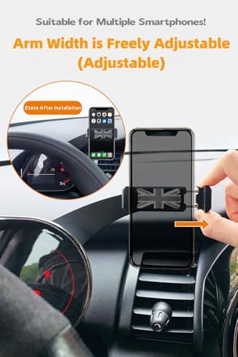 Upgrade Your Mini Cooper with the Persevere Car Phone Holder: Wireless Auto-Open/Close Charging for Circular Displays, Perfect Fit for 4-6.9” Smartphones, Enhanced Compatibility with F65, F66, J01, J05, F01 Models, Effortless Access and Fast Charging for Safe Navigation