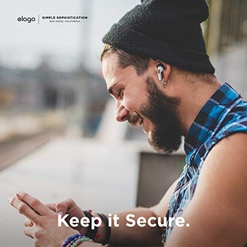 Enhance Your Audio Experience with elago’s Patented Air Pods Pro Ear Tips – 6 Pairs in Dark Grey for Ultimate Comfort and Fit – Anti-Slip Design with Integrated Covers, Compatible with Charging Case, Available in Large, Medium, and Small Sizes for Personalized Listening – Perfect for Audiophiles Seeking Quality and Convenience