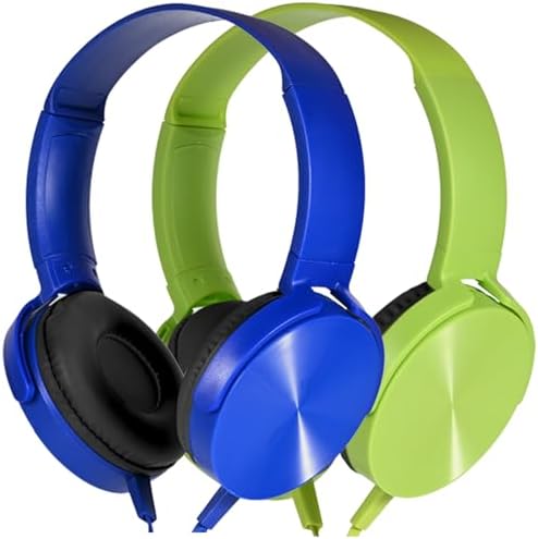 Exceptional Wireless Comfort for Learning – 2 Pack Kids Headphones with Soft Swivel Ear Pads for Engaging Online Education, Stylish Light Blue & Purple On-Ear Designs Ideal for School Use and Virtual Classrooms, Durable Wired Connectivity for Laptops and Meetings