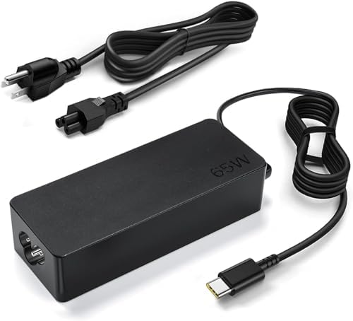 High-Efficiency 65 W USB-C Laptop Charger for Lenovo Think Pad E16 Series – Fast Charging Adapter Compatible with Models 21 JT, 21 JU, 21 JN, 21 JQ, 21 M5, 21 M6, 21 MB, 21 MA – Robust Power Supply with 12-Month Guarantee and Superior Performance for Daily Use