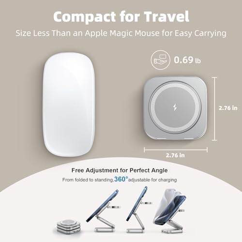 Revolutionize Your Charging Experience with AC Island 5-in-1 Portable Travel Wireless Charger – Fast 15 W Magnetic Stand for i Phone 16/15/14/13, Apple Watch & Air Pods, Includes 35 W Adapter, Ideal for On-the-Go Lifestyle and Enhanced Compatibility