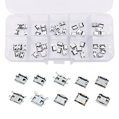 Versatile 100-Piece Type-C USB 3.1 Charging Dock Connector Kit – 10 Models with 6-Pin and 16-Pin Options for Enhanced Device Compatibility and Rapid Charging Solutions for Mobile Repairs