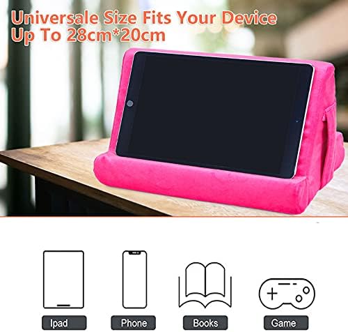 Ultimate Comfort Multi-Angle Tablet Holder and Phone Stand Set – Lightweight and Sturdy Design with Storage Pocket – Ergonomic Cushion for Enhanced Stability and Versatile Use – Modern Black and Light Green Aesthetic for Stylish Workspaces and On-the-Go Convenience