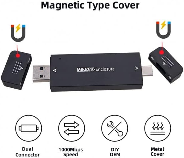 High-Speed xiwai USB 3.0 to NVMe M-Key M.2 NGFF SATA SSD External Converter Adapter with RTL9210 B Chipset – Ultimate Data Transfer Solution for On-the-Go Storage Expansion