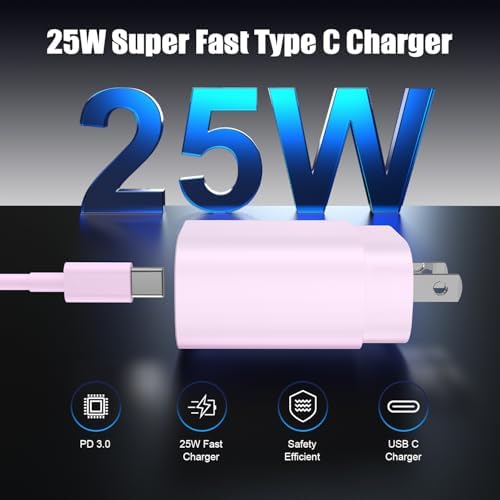 Essri 25 W Fast Charging Power Pack – Ultimate USB-C Wall Adapter Set with 6 ft & 10 ft Cables for i Phone 16/15, i Pad Pro/Mini Compatibility – Ideal Travel & Home Charging Solution for Busy Lifestyles
