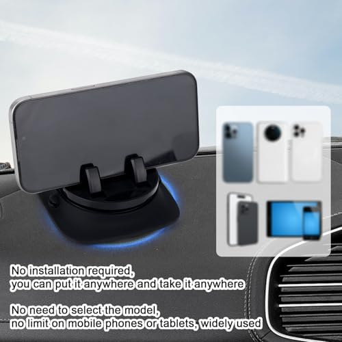 BOXOB 360-Degree Adjustable Car Phone Holder Mount – Ultimate Dashboard Stand for Smartphones & Tablets – Anti-Slip Grip for Enhanced Stability – Essential Vehicle Accessory for Safe Navigation & Hands-Free Communication in Any Car