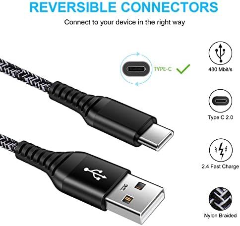 Ultra-Fast Adaptive Charger for Samsung Galaxy – 25 W Quick Charge 3.0 with 3 ft USB Type-C Cable – Optimized for Galaxy A Series and S Series Models – Lightweight, Durable, and Efficient Charging Solution for On-the-Go Power Users