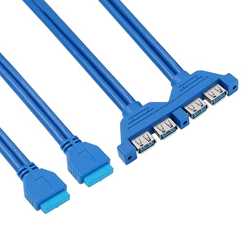 USB Type C 3.1 Panel Mount Adapter Cable 0.6FT, USB C Gen 2 Male to Female 10Gbps Data Cable with Mount Screw for MacBook Tablet, Mobile Phone, Hard Disk Drive – Enhanced Compatibility and Speed