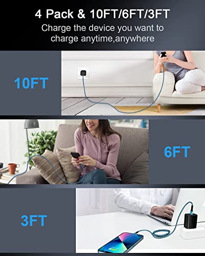 6 FT Samsung Fast Charging Cable (5 Pack) – Universal USB C to C Cord for i Phone 16 Series & Galaxy S25 Ultra – Durable Nylon Braided Design for Quick and Reliable Charging in Car and Home – Enhanced Compatibility with Pro, Max Models & More