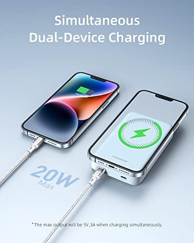 Magnetic Wireless Portable Charger 10,000 m Ah Power Bank with 20 W Fast Charging, Foldable Stand & USB-C Compatibility – Ultimate i Phone 16/15/14/13/12 Series Charging Solution for On-the-Go Convenience