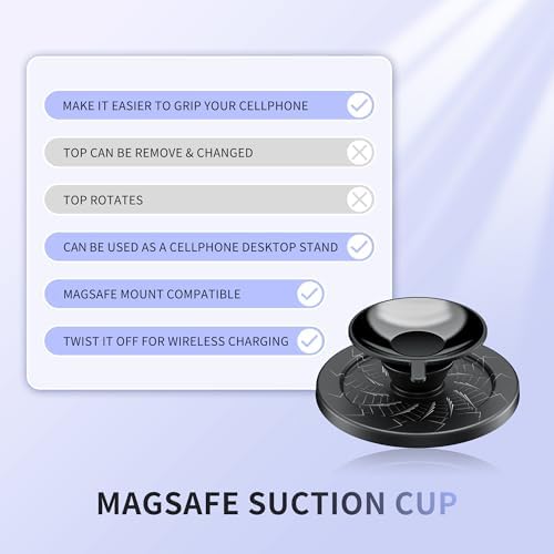 PROfezzion Magnetic Suction Phone Mount Case – Ultimate Hands-Free Solution for i Phone 12-16 & All Smartphones – Perfect for Tik Tok, Vlogging, and Selfie Photography on Smooth Surfaces – Lightweight Silicone Design for Easy Portability and Versatile Usage