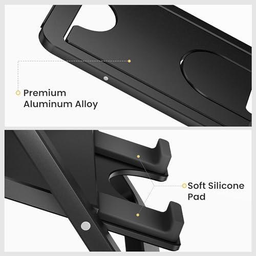 Discover the Itramax Foldable Tablet Holder: Your Ultimate Adjustable Aluminum Stand for Enhanced Productivity and Comfort. This portable accessory is engineered for seamless compatibility with a variety of devices including i Pad 9, 8, 7, Air 2, Mini, Samsung Tab, Steam Deck, Switch, Kindle Fire Scribe, and ROG Ally. Enjoy optimal viewing angles and heights, allowing you to work, watch movies, or game without discomfort. Crafted from durable aluminum, this foldable design ensures stability and longevity, making it perfect for home or travel. The anti-slip pads guarantee a secure grip while protecting your devices from scratches. Elevate your workspace with the sleek, functional Itramax Foldable Tablet Holder, transforming any environment into an organized and efficient setup. Whether for professional use or leisure, enhance your tablet experience today with this must-have desk accessory that marries style and practicality.