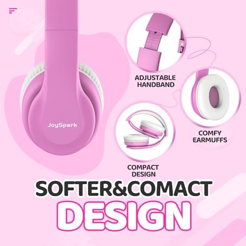 Kids Safe Sound Bluetooth Headphones – Lightweight Over-Ear Design with Volume Limiting (85/94 d B), 60-Hour Battery Life & Bluetooth 5.3, Built-in Microphone, Cozy Fit in Vibrant Blue – Ideal for Music, Audiobooks & Playtime with Enhanced Hearing Protection