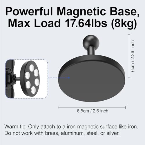 Ultimate Magnetic i Pad Stand for Tablets – Heavy-Duty 360° Swivel Mount for Kitchen, Gym, Car & Peloton – Supports 16.4 lbs, Compatible with 4.7-13.5 inch i Pad Pro – Effortless Hands-Free Experience on Metal Surfaces