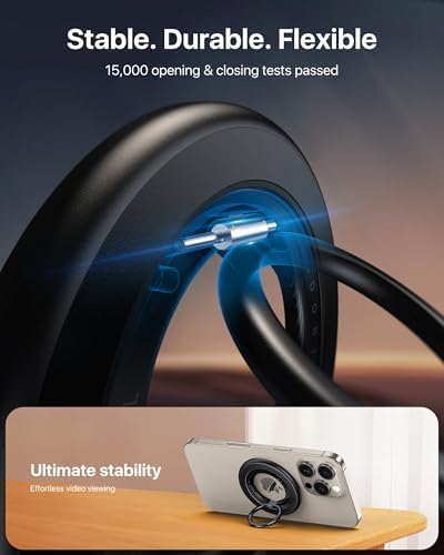 Ultimate Double-Sided Magnetic Phone Grip for Mag Safe – Enhanced Stability with 20 N55 Magnets, 360° Rotating Stand, Anti-Fall Design, and Universal Compatibility for i Phone 16, 15, 14, 13, 12 Pro Max – Perfect for Hands-Free Use and Multitasking