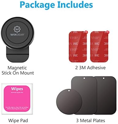 Wix Gear Magnetic Dashboard Mount – Ultra-Secure Stick-On Car Holder for Smartphones & Mini Tablets with Swift-Snap Technology for Effortless One-Hand Operation, Enhanced Stability & Versatile Compatibility for Safe Driving Experience