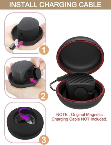 EMallee Portable Galaxy Watch Charger Holder & Travel Case with USB-C Charger – Premium Protection for Samsung Galaxy Watch 7 Ultra, 6 Classic, 5 Pro, 4 Classic, Active 2 – Lightweight, Durable, and Stylish Storage Solution for On-the-Go Use