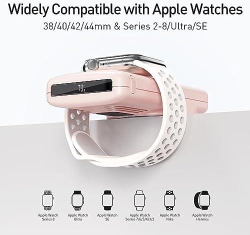 i WALK MAG-X Magnetic Wireless Power Bank with Integrated Apple Watch Charger – 10000 m Ah PD Fast Charging Solution for i Phone 16/15/14/13/12 Series and Apple Watch Ultra/8/7/6/5/4 – Ultimate Portability and Efficiency for On-the-Go Charging