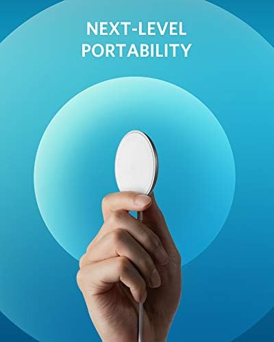 Anker Magnetic Wireless Charging Pad – 7.5 W Fast Charger for i Phone 12 & 13 with 5 ft USB-C Cable – Effortless Magnetic Alignment for Seamless Charging at Home, Office, or Travel – Durable, Compact Design for On-the-Go Power Solutions