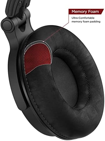 Thore Over-Ear Lightning Connector Headphones – Apple MFi Certified DJ Monitor Earphones with 50 mm Neodymium Drivers for Superior Sound Quality and Enhanced Noise Isolation (V200 Black/Red) – Ultimate Comfort for Music Lovers and Professionals on the Go