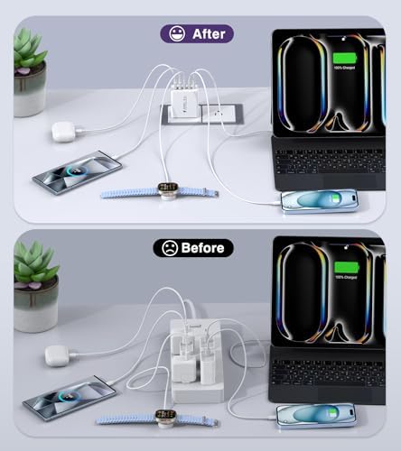 Efficient 50 W Dual USB-C Wall Charger Duo – Rapid Multi-Device Power Adapter for i Phone 16/15/14/13/12, i Pads, and Android Smartphones – Compact Fast Charging Solution for On-the-Go Professionals