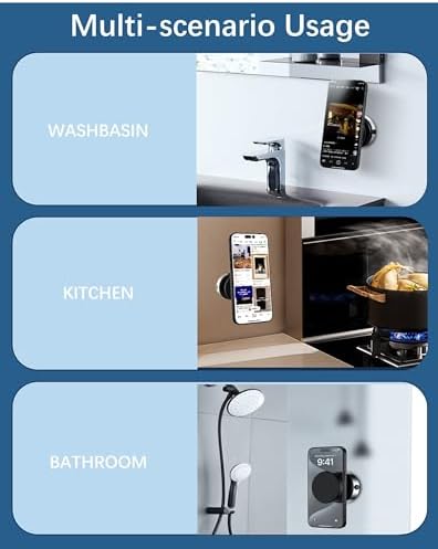 Revolutionary Electric Vacuum Suction Magnetic Phone Mount – Hands-Free 360° Rotatable Holder for Mag Safe i Phones, Perfect for Cars, Gyms, and Mirrors – Unmatched Stability and Portability (Black)