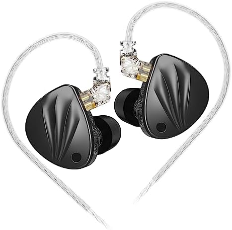 KZ Krila Tunable Hybrid In-Ear Monitors – Premium Heavy Bass Earbuds with Detachable Cable and Foam Eartips for Musicians and Audiophiles – Exceptional Sound Clarity & Customizable Audio Experience