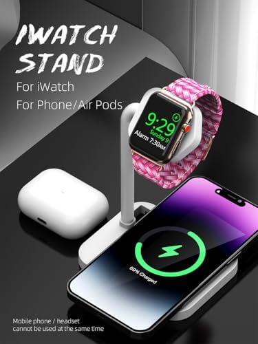 Advanced 2-in-1 Charging Station for i Watch & i Phone – Fast Charging Dock for i Phone 16/15/14/13/12/11/X/8, i Watch Series Ultra/10/9/8/7/6/SE/5/4/3/2/1, and Air Pods 2/3/4 – Elegant White Design for Optimal Device Organization and Speed Boost