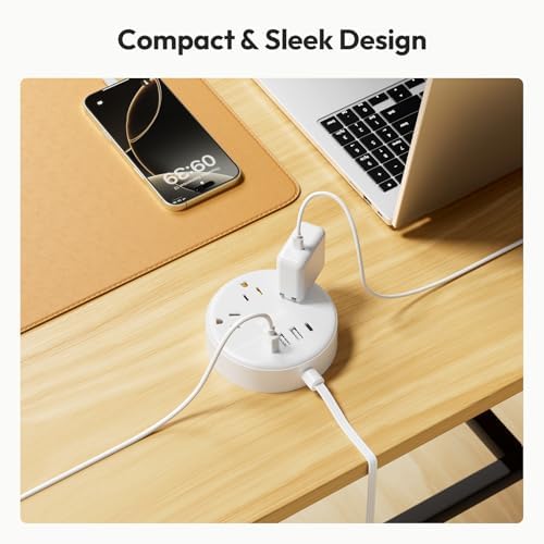 NTONPOWER 2 Pack Travel Power Strip with USB Ports – Compact 3 Outlet Charging Station for On-the-Go Convenience, 5 ft Power Cord, Wall Mountable Design for Cruises, Hotels, and Offices – Enhanced Device Compatibility and Fast Charging Solutions