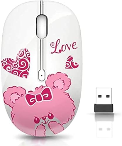 Ultra-Quiet Wireless Mouse with Nano Receiver – Perfect for PC, Laptop & Mac Book | Portable Optical Mice for Effortless Navigation | Ergonomic Design for Comfort & Productivity | Ideal for Mobile Professionals & Students