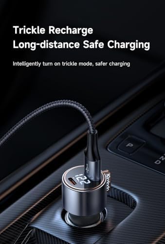Mcdodo 75 W Fast Charging Car Charger Adapter with Dual USB A+C Ports – Universal Compatibility for i Phone 12-15 Pro Max, Galaxy S & A Series – Compact, Reliable, and Safe Car Lighter Charger for On-the-Go Power Solutions