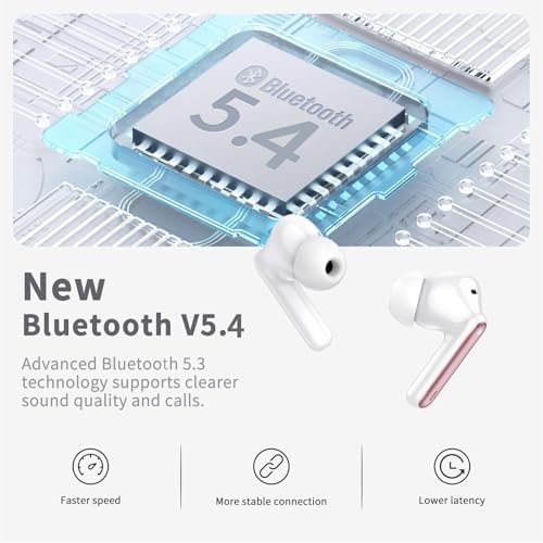 Premium Wireless Earbuds with Bluetooth 5.3 – Immersive Deep Bass Sound, 40 Hours Playtime, IP7 Waterproof Design, Lightweight Comfort for Active Lifestyles, Compatible with Android & i OS, Sleek Snow White Finish for Enhanced Style and Performance