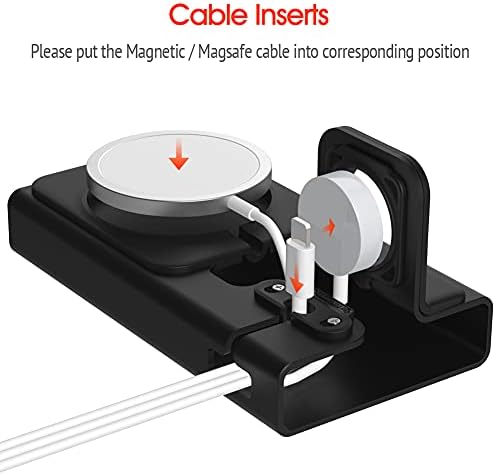 Ultimate 3-in-1 Aluminum Charging Station for i Phone, Apple Watch & Air Pods – Mag Safe Compatible Desk Stand for i Phone 15/14/13/12, Apple Watch Series 9/Ultra/8/7/SE/6/5/4/3/2, Air Pods Pro/2/1 – Streamline Your Charging Experience with Sleek Design and Enhanced Durability