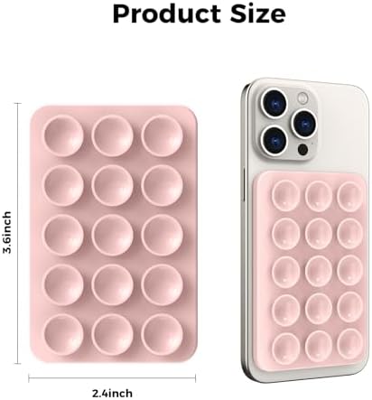 AHASTYLE Silicone Suction Phone Case Stand for iPhone 16/15/14/13/12 Series, Magnetic Suction Cup Phone Mount for iPhone MagSafe Phone Case, Mirror Shower Phone Holder, for TikTok Videos and Selfies – Enhanced Compatibility and Speed
