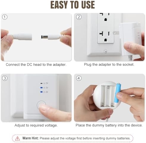 Lenink Adjustable AC Power Supply Adapter – Eco-Friendly AAA Battery Replacement Solution with 3 V-6 V Versatility for All Your Electronic Devices